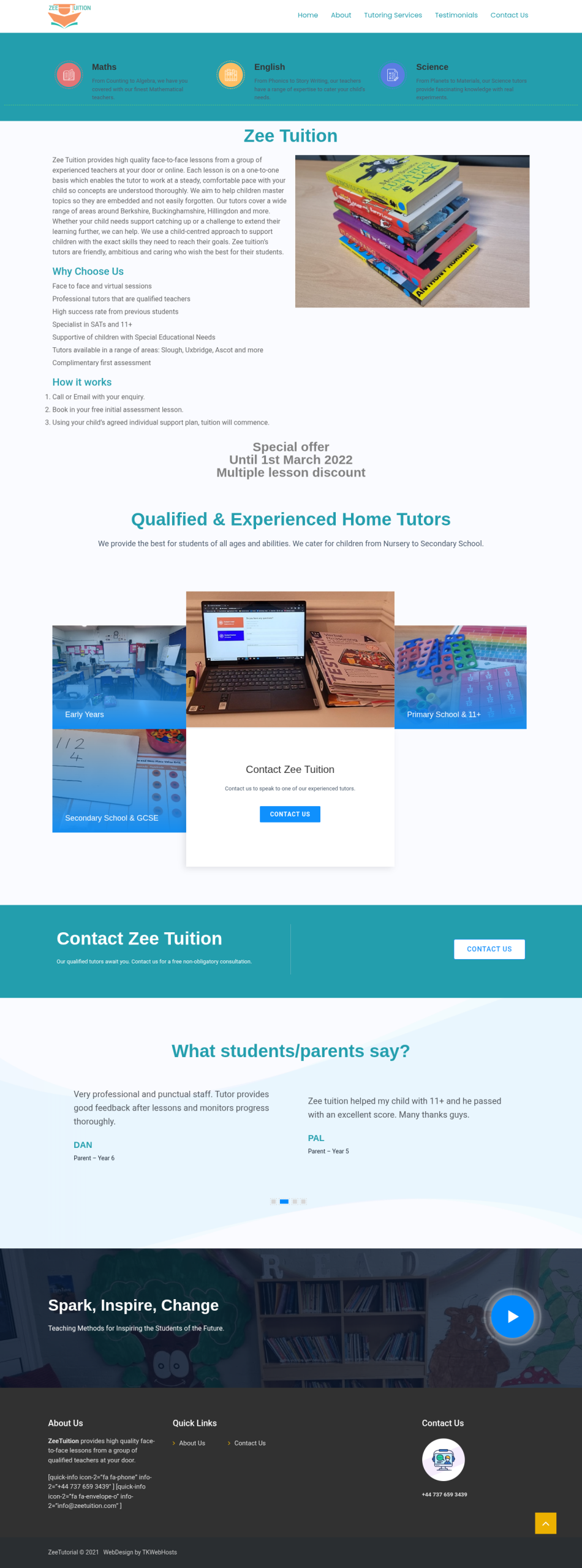 ZeeTuition website