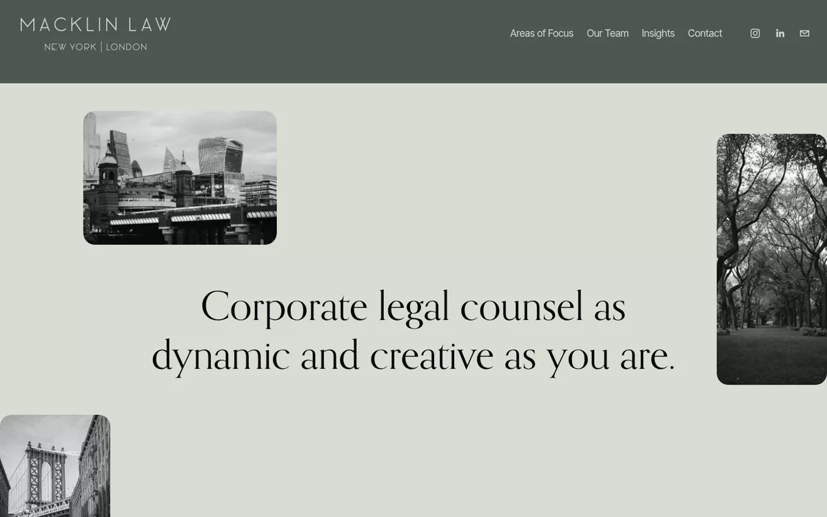 Macklin Law website, designed and built by TK WebHosts